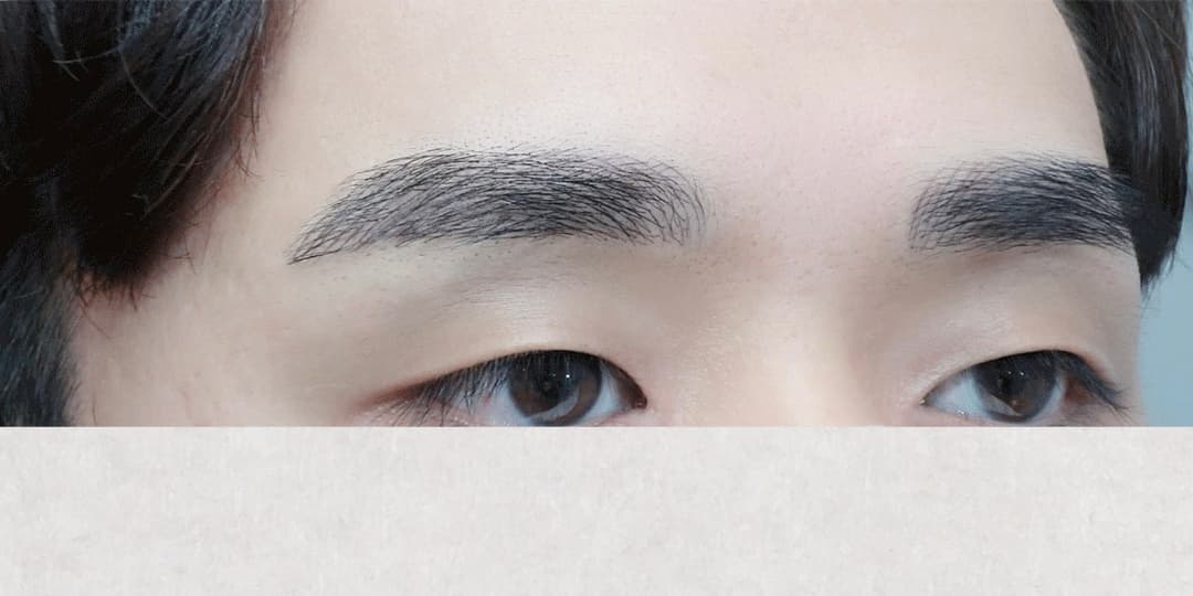 남자 눈썹 시술 후